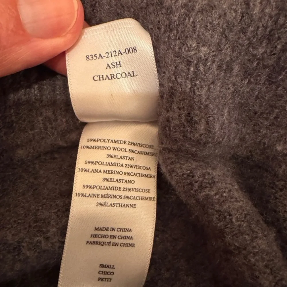 Rails Ash‎ Cashmere Blend Joggers Charcoal Est. Small Sample NWOT